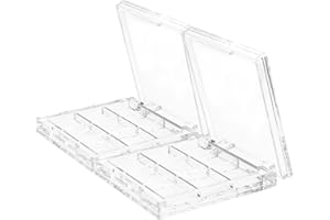 MAJORMENCH Empty Lipstick Palette Mini Highlighter Case 2Pcs Plastic Travel Makeup Organizer 6.5X6.5Cm for DIY