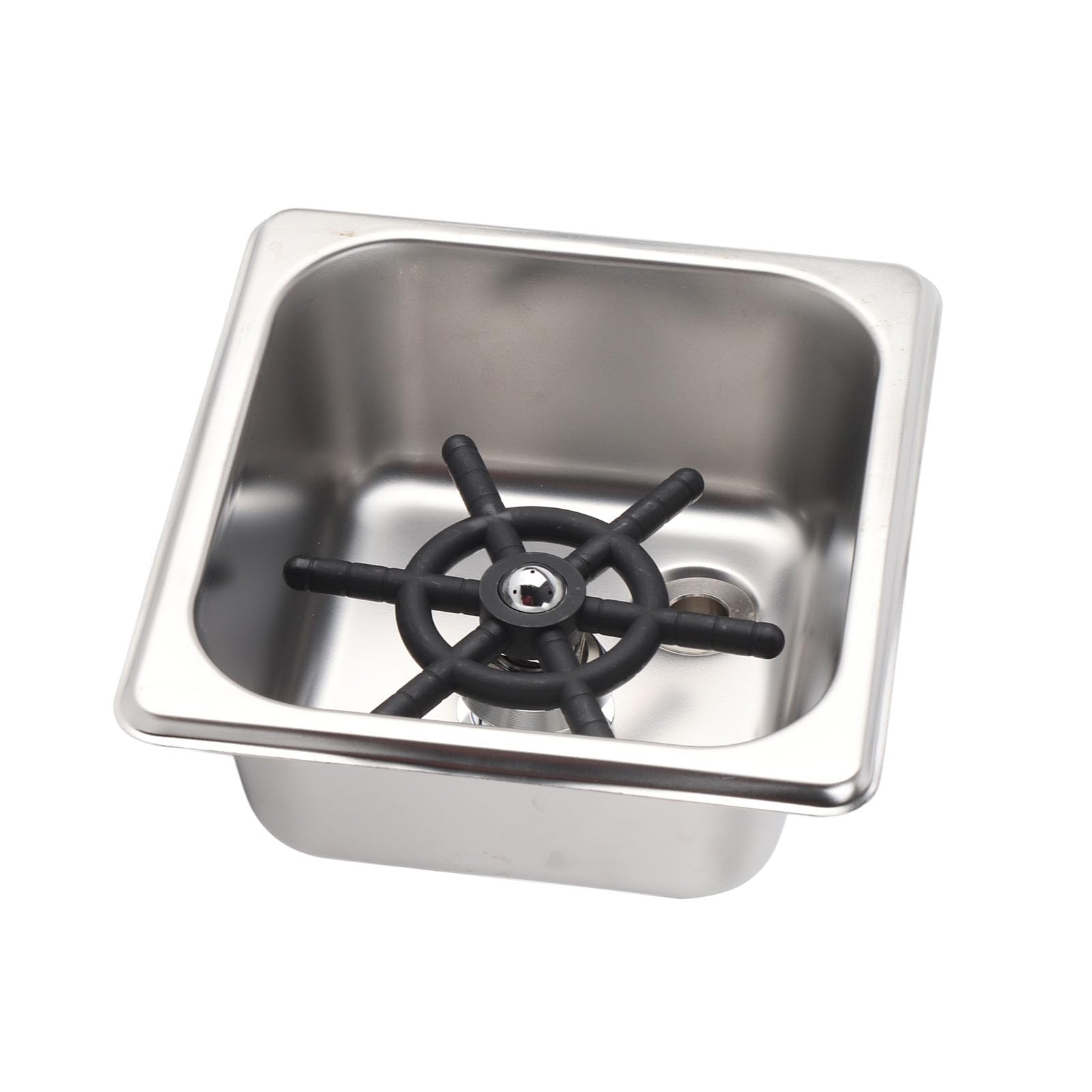 TOPINCN Glass Rinser, Automatic Stainless Steel Cup Washer Cleaner Glass Rinser Quick Cleaning for Hotel Bar Kitchen Sink Coffee Milk Tea Cup