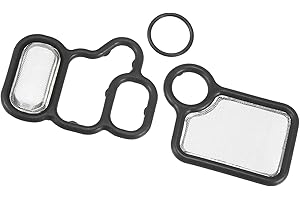 HOPESPANNER VTEC Solenoid Gasket Spool Valve Filter Screen Fit for Honda CRV with O-Ring - Pack of 3 Black Replace Parts Vehi