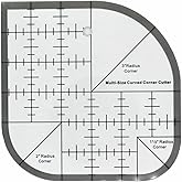 Quilting Ruler,Quilting Templates,Sewing Quilt Rulers,Acrylic Curved Corner Cutter,Precision Fabric Cutting Patchwork Tool for Quilting Sewing Craft DIY Projects,Black 6"x6"
