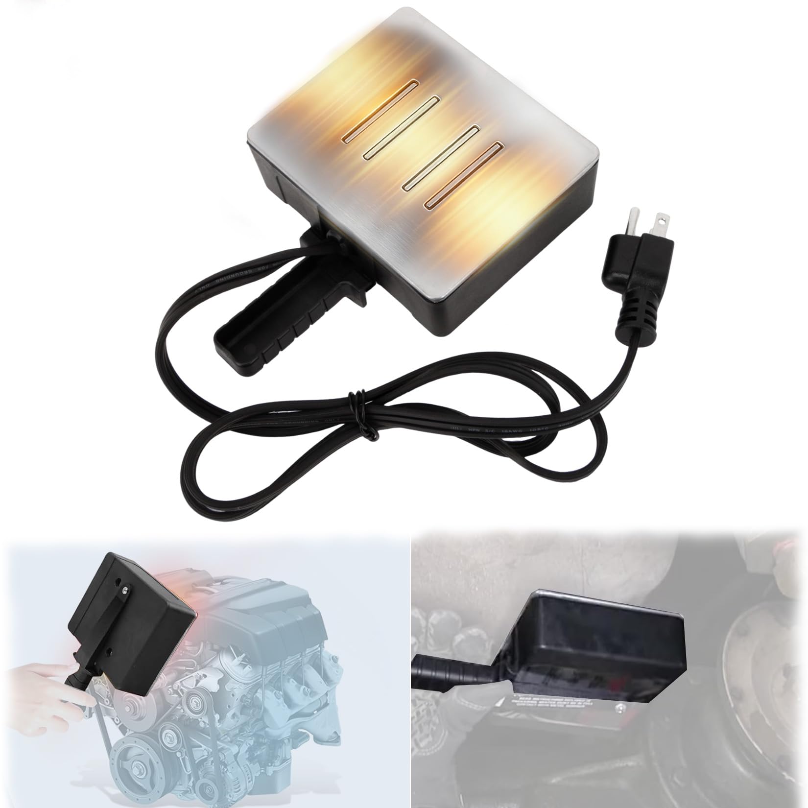 Photo 1 of 1190 1190X Magnetic Engine Heater, 300W 120V Magnetic Block Heater, Magnetic Oil Pan Heater for Diesel Engine/Tractor/Truck, Engine Block Warmer for Winter Cold Start