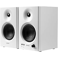 Edifier MR4 Powered Studio Monitor Speakers, 4" Active Near-Field Monitors Speaker - White (Pair)