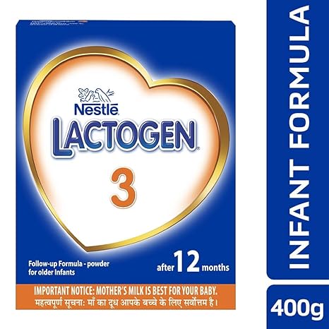 Nestle Lactogen 3 Follow-Up Infant Formula Powder, After 12 months, 400g Pack