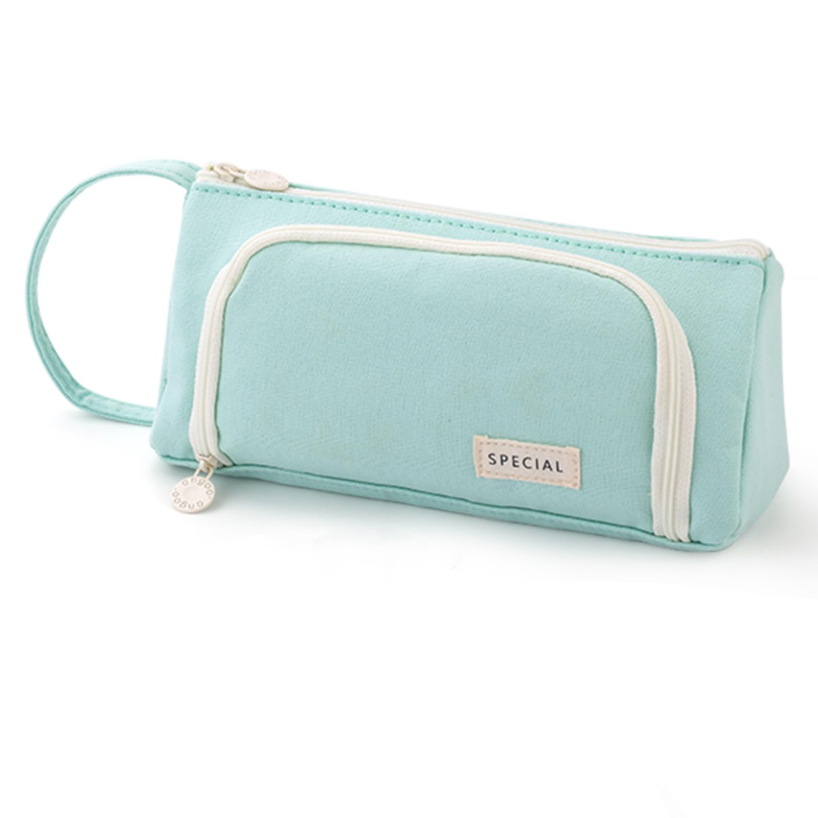 ONCCI Pencil Case Large Capacity Teenager Pens Case for Girls School & Office (Creme-Mint Green) — image 1