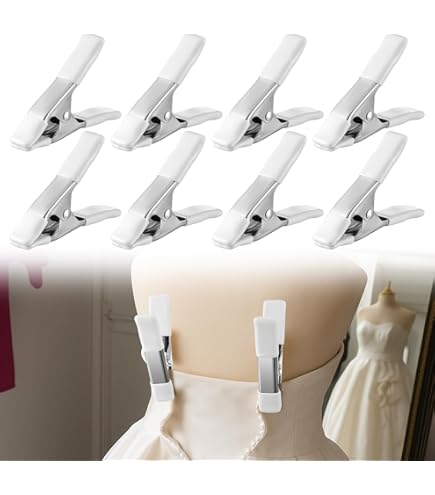 bridal dress fitting clamps Amazon.com: NAHANCO Fitting Clips 12 Plastic Fitting Clips for Alterations,  White (Pack of 12) : Home & Kitchen