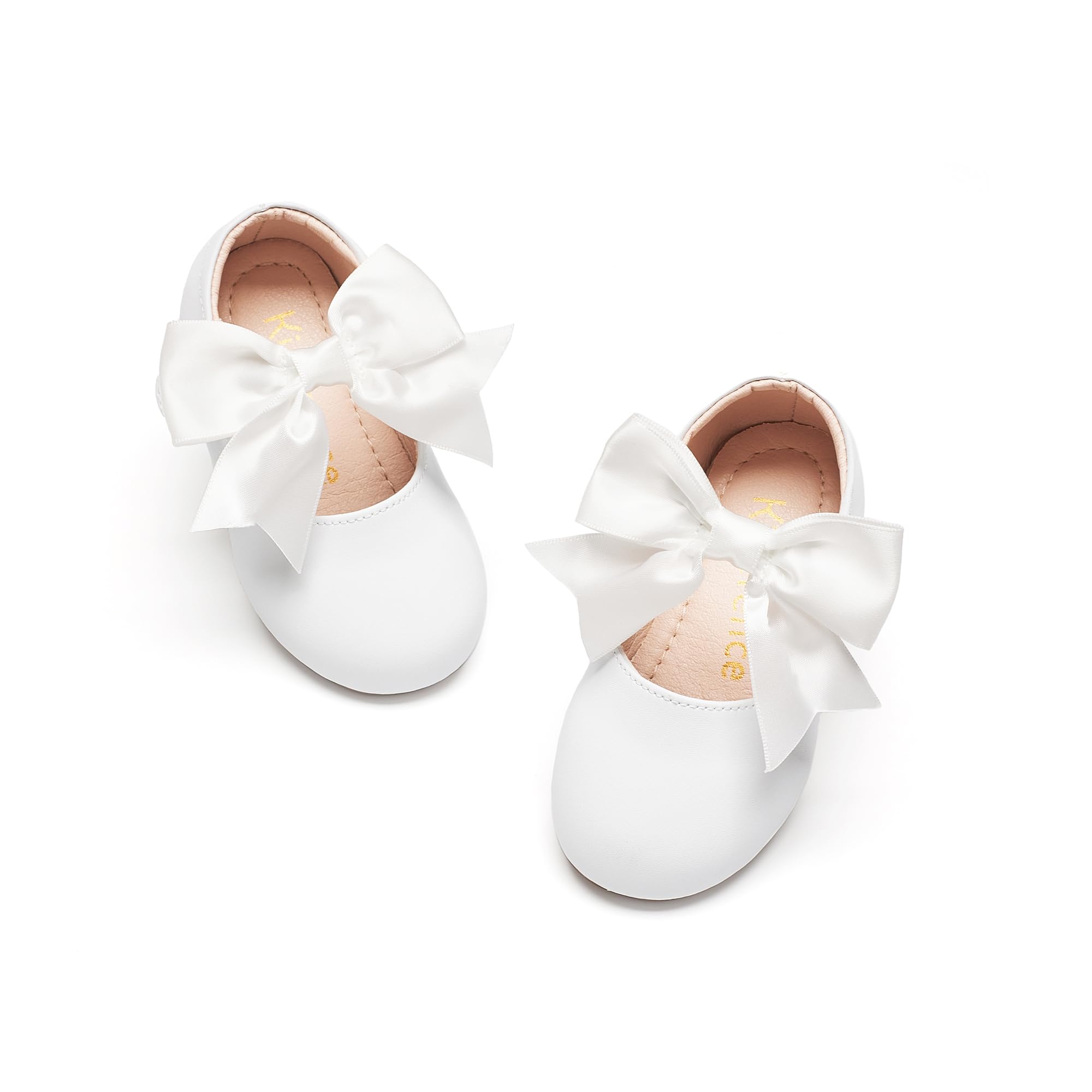 Photo 1 of *******SEE NOTES******Kiderence Toddler Girls Dress Shoes Little Kids Mary Janes White Ballet Flats Toddler 13, 13M /20.2CM 