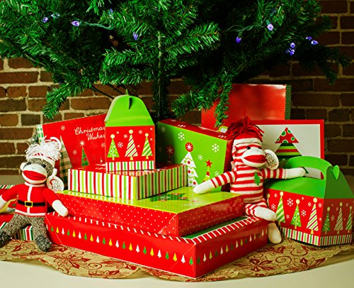 UPC 802141097853, Christmas Gift Box Set - Kit Contains Gift Boxes, Gift Tags, Tissue Paper - Everything Needed To Wrap Presents (36 Piece Set)