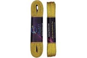 Galaxy Skates Metallic Roller Skate Laces – 96” Sparkly Shoelaces for Derby Skates, Boots, Figure Skates – Gold, Pink, Silver