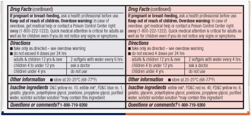 Basic Care Cold & Flu Relief Multi-Symptom Daytime/Nighttime Combo Pack Softgels; Cold Medicine, 48 Count: Health & Personal Care