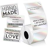 Thermal Labels Compatible with Phomemo M100/M110/M221/M220/M120/M200 Label Printer 1.57"x1.18"(40x30mm),230 Labels/Roll, for Barcode/Address/Mailing/Logo/Business/Home Tag