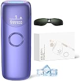 Ubroo Laser Hair Removal for Women, Visible Results in 2 Sessions (Purple) | 97.6% Hair Reduction,41&deg;F Ice Cooling IPL Hair Removal Device, Hair Removal at Home for Legs Bikini Armpits Facial