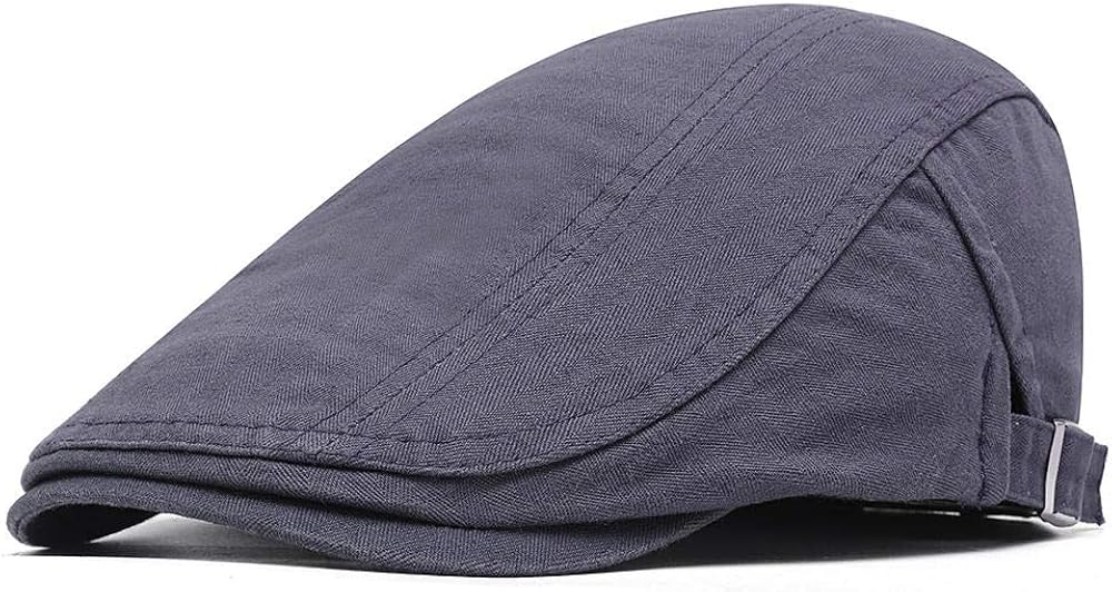 Berretto Newsboy In Cotone Per Donna - Cappello Alla Marinara Con Elastico, Taglia Universale Grigio Scuro - Foto 8