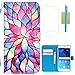 Galaxy S6 Case,Samsung Galaxy S6 Case,S6 Case,CASELAND PU Leather Flip Wallet Case for Samsung Galaxy S6 [Flower]