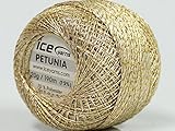 Petunia Cream Gold Metallic Braid Thread - 20 Gram 207 Yards