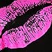 Smile Fish Women Casual Oversized 80s Lips Print Off Shoulder T-Shirt (L, Black-Rose)
