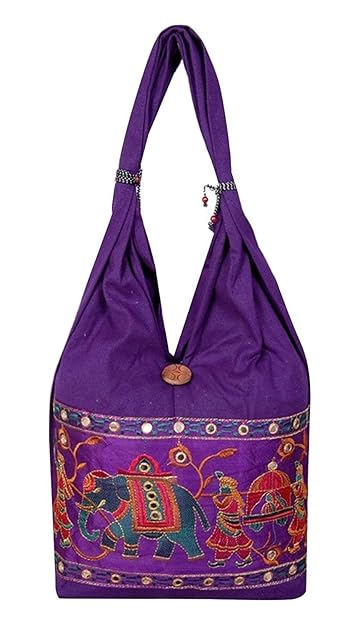 Designer and Trendy Handicraft jhola bag ethnic design embroidery work for girl/women/Ladies By Shop Frenzy