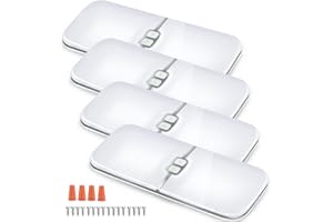 ZABOUL RV Lights Interior 1700LM, 3 Color Dimmable 12V Volt Led Camper Lights, 204 LED RV Interior Lights, RV Ceiling Dome Light Fixtures for RV/Camper/Car/Trailer Boat (Warm Cool Natural Light) 4Pack