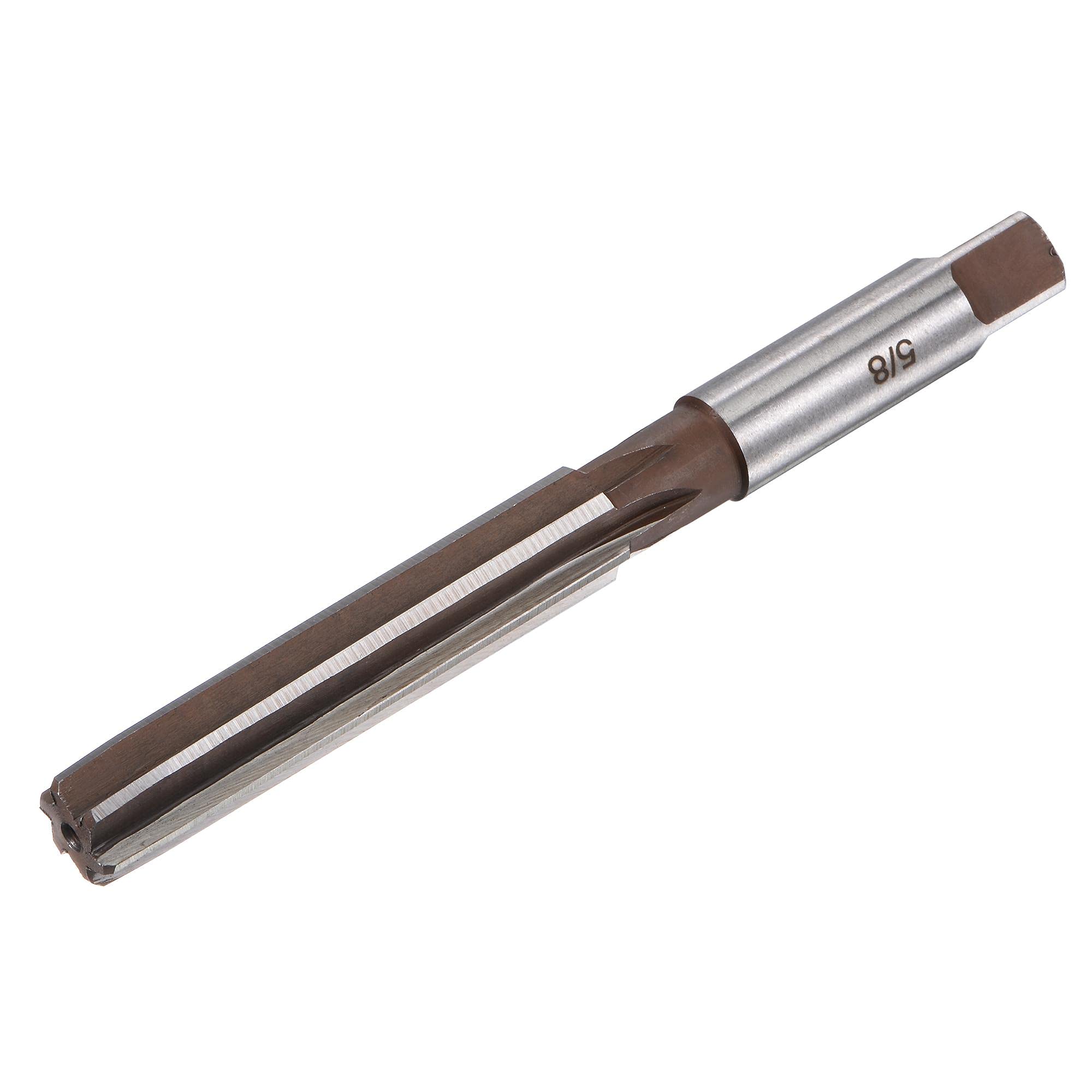 sourcing map 5/8" Hand Reamer H8 Accuracy Alloy Tool Steel 6 Flutes Straight Shank Milling Cutter Tool