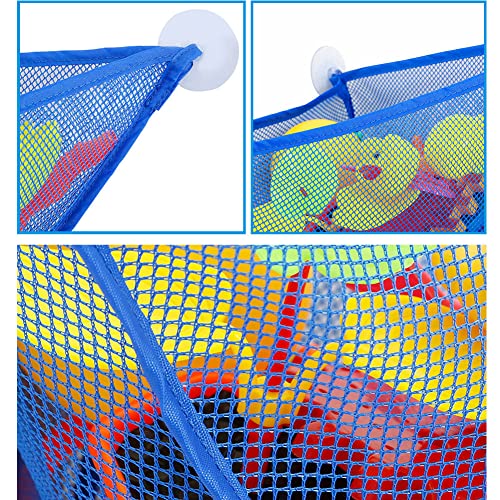 Bath Toy Organizer, with 3 Strong Suction Cups Mounted Bath Toy Storage