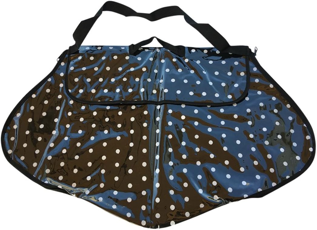 Irish Dance Dress Bag Costume Cover with Wooden Rod (Black with White