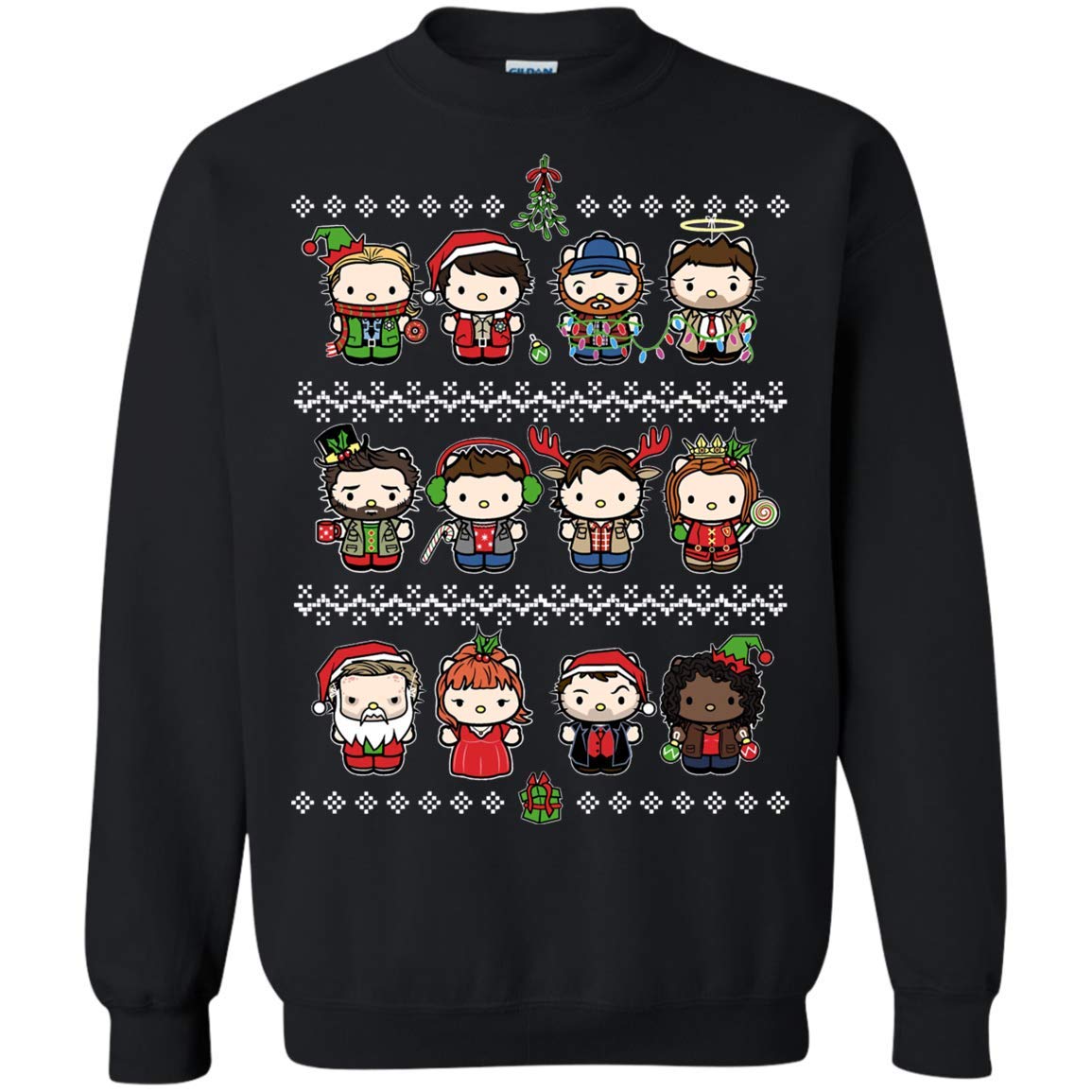 A Happy Supernatural Hello  Kitty  Holiday Ugly Sweater  
