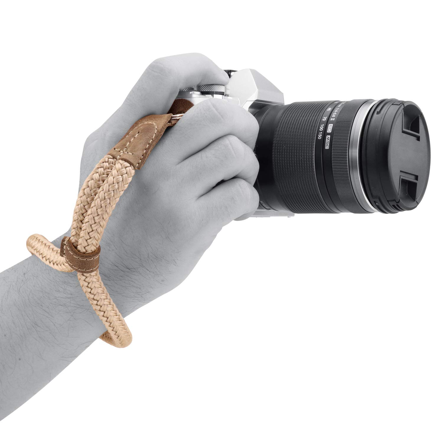 MegaGear SLR, DSLR Camera Cotton Wrist Strap - Mink, Small - 23cm/9inc