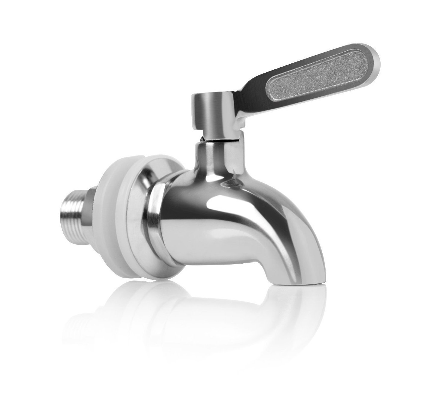 JEDFORE 304 Stainless Steel Beverage Dispenser Replacement Spigot Juice Cold Drink Wine Barrel Faucet for Home and Party Use (Polished Finish)