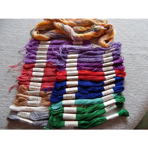 Cotton Thread - 100 Skeins Stranded Deal Cxc Cotton Thread - Number Pink Eyebrows Bulk Epilator Navy Cardboard Jewellery Colors Brown Cotton Coats Cones Grey Machine Connecting Threading G