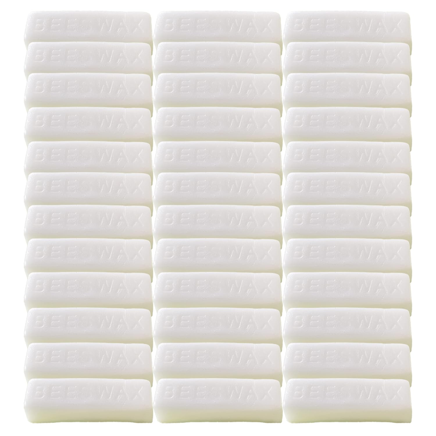 TooGet 36Pcs White Beeswax Bars, Natural Beeswax Block Bees Wax Pure Bar Wax for Candle Making Furniture Polish DIY Crafts 40 OZ