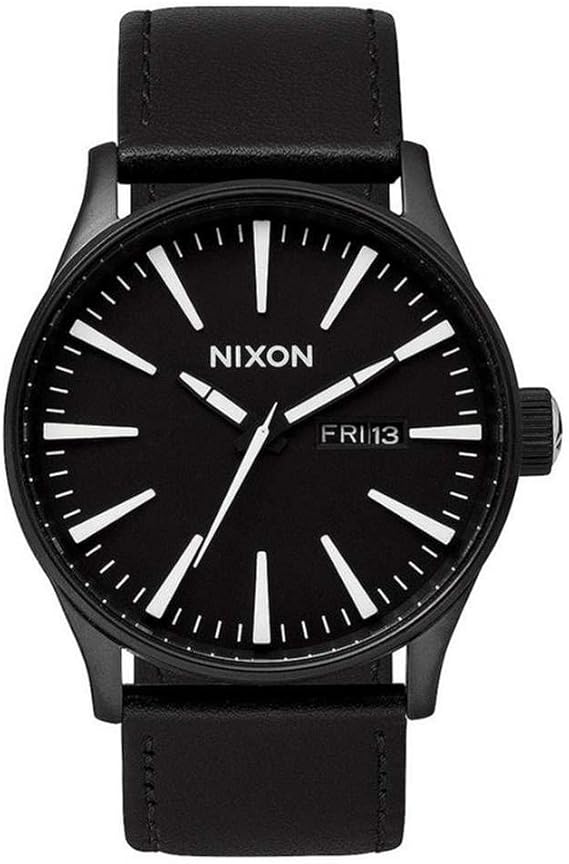 Nixon Sentry Leather Orologio Uomo A105-2853-00 | Quarzo Analogico | Cassa Acciaio 42mm | Cinturino In Pelle Marrone - 5