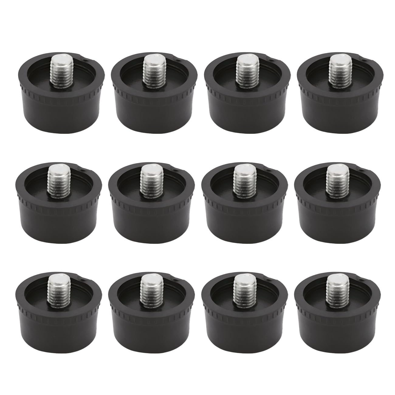 Photo 1 of 12Pcs Installation Hammer Steel Pipe Handle Special Elastic Rubber Hammer Head Replacement (Black, ?30mm)