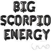 Big Scorpio Energy Zodiac Birthday Banner,October November Birthday Banner,Black