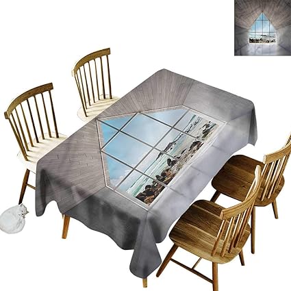 Amazon Com Tim1beve Tablecloth White Relaxing Lounge With Ocean