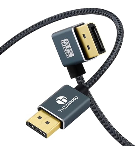 Duttek DisplayPort-adapter, 8K, 90 graden, 1.4, 32,4 Gbit/s, DisplayPort mannelijk naar vrouwelijk adapter (8K/60Hz, 4K/144Hz) voor pc, laptop, 2 stuks