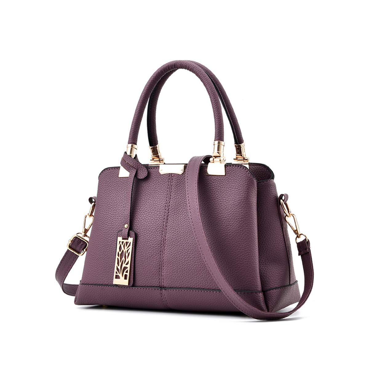 NICOLE & DORIS Woman Handbags Fashion Handbags for Ladies Top Handle Shoulder Bags PU Leather Purple