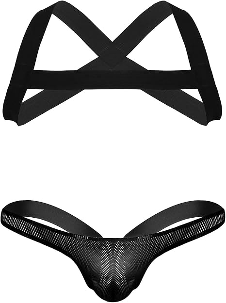 DPois Herren Harness Dessous Set Riemen Body Brustgeschirr Top Mit 