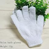 Healifty 8Pcs White Exfoliating Bathing Gloves Soft Nylon Wash Mitts view 4
