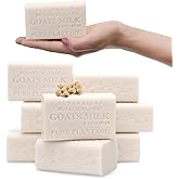 Australian Botanical Soap 6.6 OZ, Pack of 8, Goat Milk Soap Bars with Soya Bean Oil, Enriched with Organic Shea Butter, Suitable for All Skin Types, Packaging May Vary