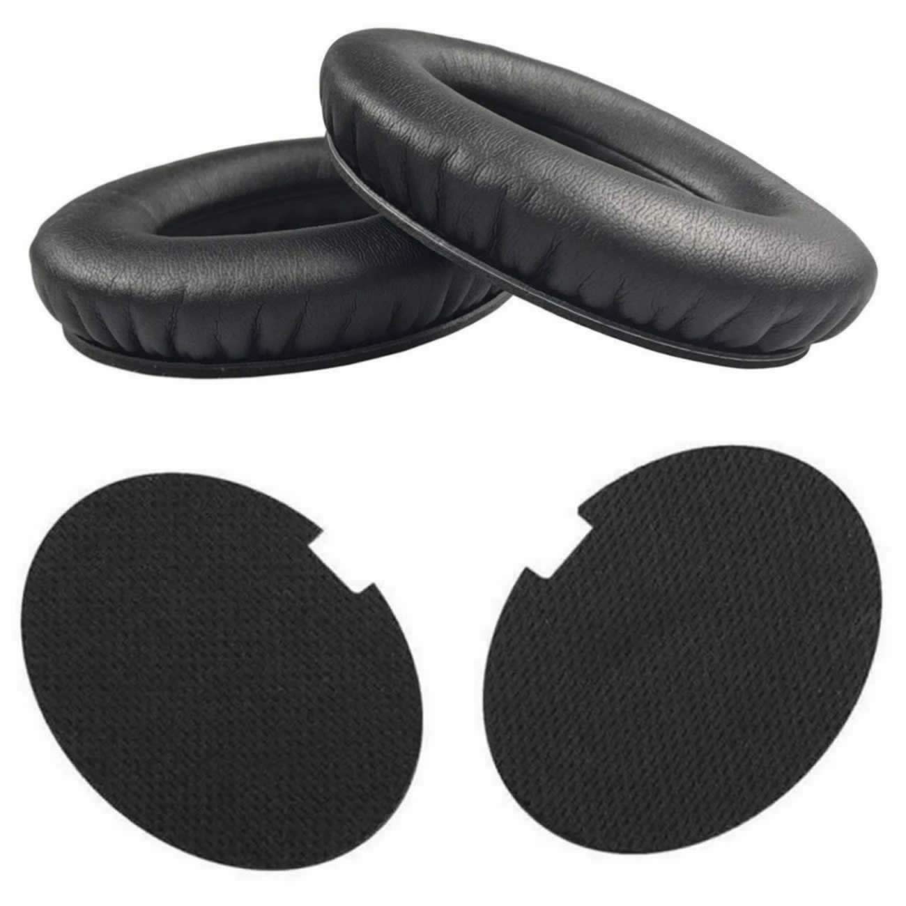 HualuBro Replacement Ear Pads Earpad Cushions Cover for Bose QuietComfort QC 2 15 25 QC2 QC15 QC25 SoundLink SoundTrue Around-Ear II AE2 Headphone (Black + Black)