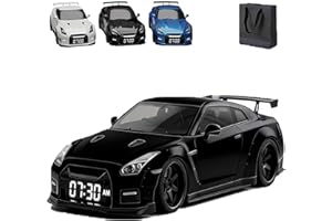 Car Alarm Clock, Hyper Car Alarm Clock, Sports Cars Alarms Clocks with Crystal Clear LED Display Screen (Black)
