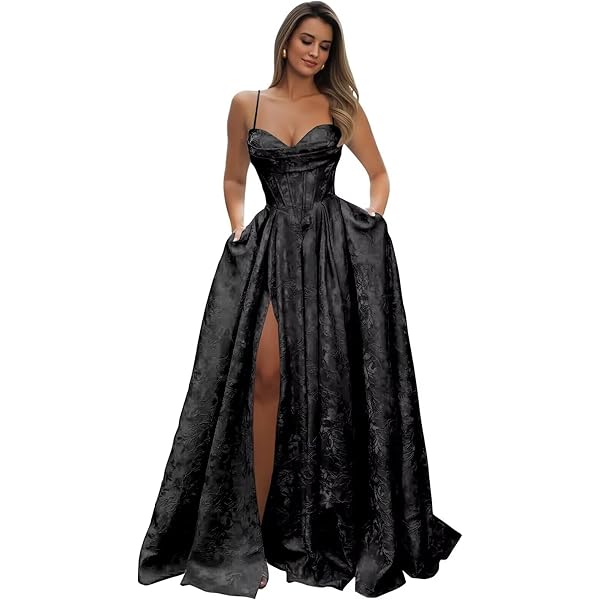 black long dress prom Amazon.com: Black Prom Dresses Long A Line with Pockets Formal Evening Ball  Gowns Side Slit Glitter Party Dress 2026: Clothing, Shoes & Jewelry
