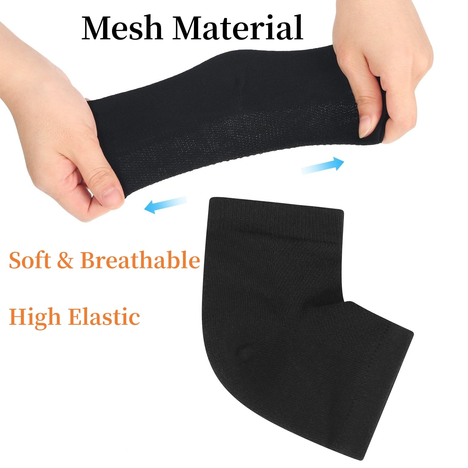 Gel Heel Sports Sock for Kids with Heel Discomfort Severs Plantar Fasciitis Heel Pain (1 Pair Kids 3-7 Women 5-9)