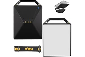 STARGEAR Starlink Mini Protective Cover Case, Portable Protector with 7 1/4"-20 Nuts for DIYer-Friendly to Expand as Starlink Mini Mount, Silicone Cover with Sturdy Handle Shoulder Strap for Satellite Dish