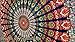 CORs Multi-colored Mandala Tapestry Indian Wall Hanging, Bedsheet, Coverlet Picnic Beach Sheet , Superior Quality Hippie Wall Tapestry or Bedspread in Organic Cotton Tree of Life 95 x 85 Inches