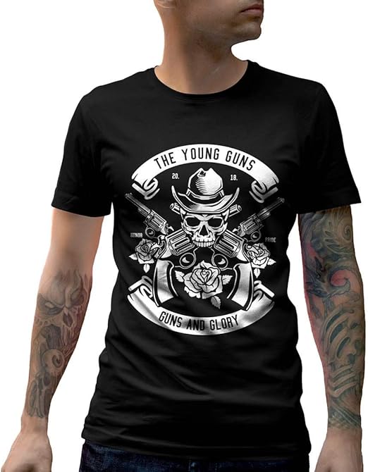 Young Guns American Mens Crew Neck TShirt Amazon.co.uk Clothing