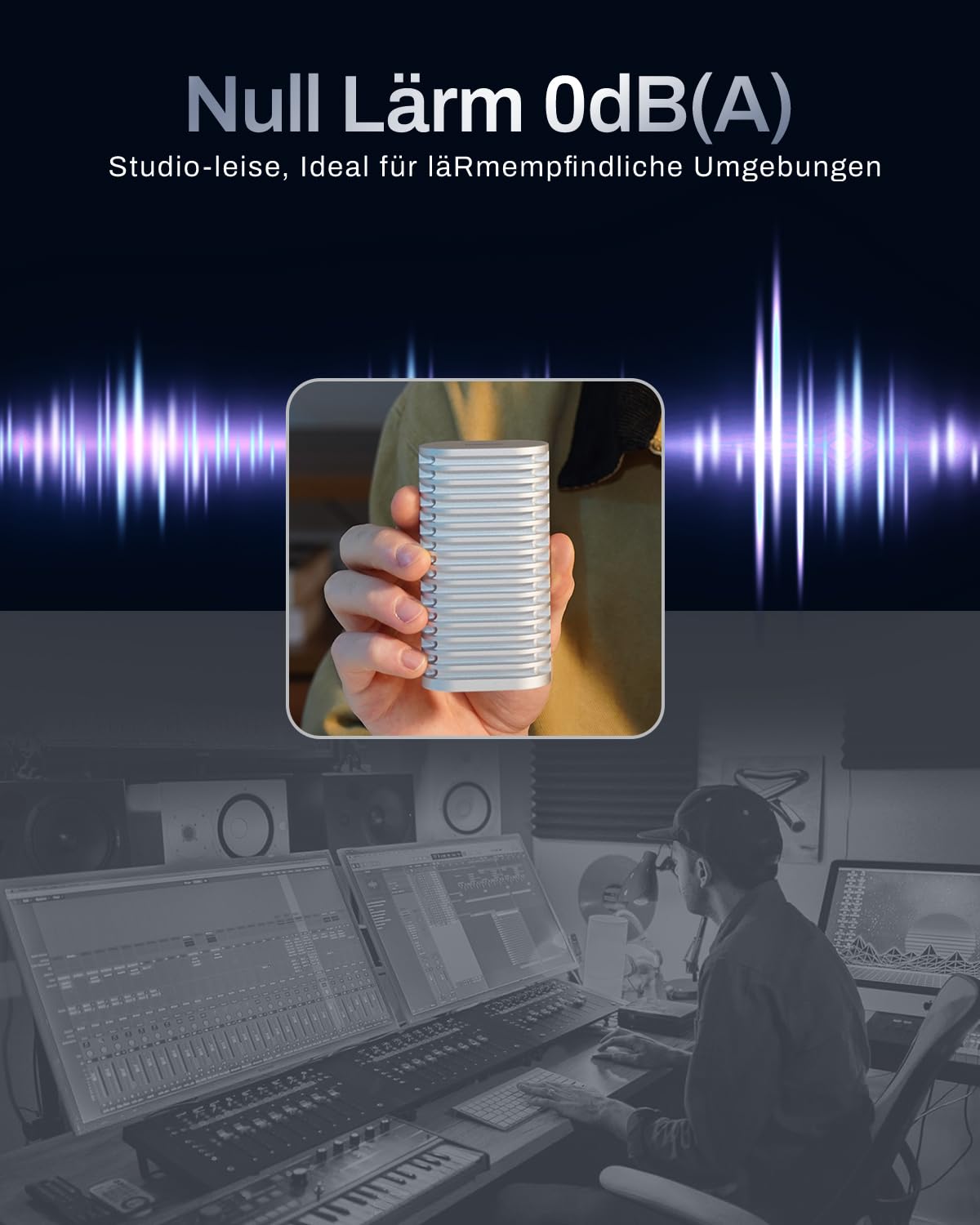 TERRAMASTER D1 SSD Plus 40Gbps M.2 NVMe SSD Gehäuse - Aluminium M.2 Gehäuse USB Typ-C, Kompatibel mit USB 4/3.2/3.1/3.0/2.0, Thunderbolt 5/4/3, Mobile App für Datensicherung inklusive (Diskless) 4