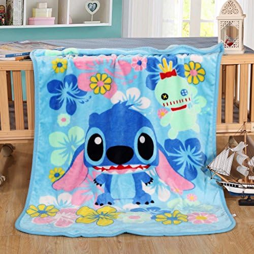 Mashahan Children's Cartoon Blanket Throw Coral Fleece Blanket 40 By 55 Inch(Stitch)