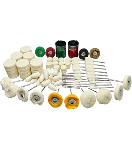 Uxcell Abrasive Wheels 3-2 X 1-2 Inch Buffing Polishing Wheels With 1-4