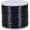 BENECREAT 20 Gauge 770FT Black Aluminum Wire Anodized Jewelry Craft Making Beading Floist Wire Colored Aluminum Garden Craft Wire for Model Craft Decoration, Gem Wrapping, Jewelry Making
