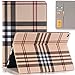 iPad Pro 12.9 Case 2015 / 2017, SAVYOU Grid Pattern Design Slim PU Leather Wallet Smart Shell Cover Stand Case With Card Slots Feature for Apple iPad Pro 12.9inch Tablet ( with Auto Wake / Sleep)